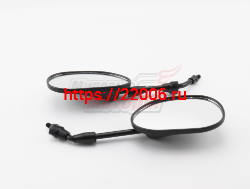 Зеркала (036) пласт. (бобовидные, черные) d=8 скутер (в уп. 50 пар)