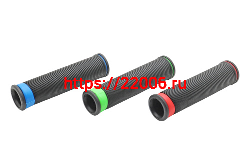 Ручки руля вело 125мм (пара) с цветной окантовкой (цвета в асс-те) фото 2