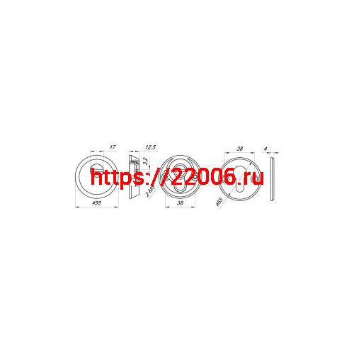 Накладка Punto (Пунто) DEF.SH-al/R-EXT.5513 (A5513) тех упаковка, винт M5x90 CP хром фото 3 Накладка Punto (Пунто) DEF.SH-al/R-EXT.5513 (A5513) тех упаковка, винт M5x90 CP хром фото 3
