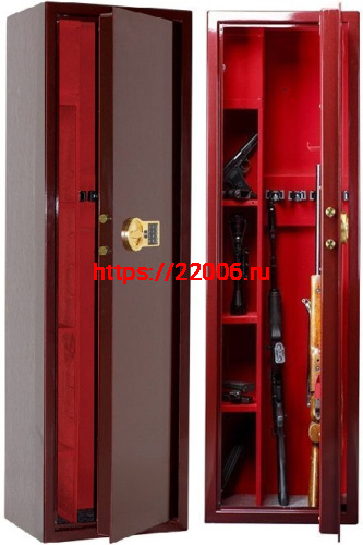 Сейф оружейный Valberg Сафари EL GOLD (вишня ) Сейф оружейный Valberg Сафари EL GOLD (вишня )