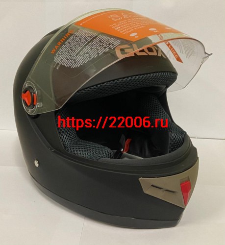 Мотошлем закрытый GLOX-806 (M) черный матовый Мотошлем закрытый GLOX-806 (M) черный матовый