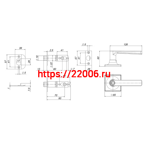 Ручка Punto (Пунто) защелка DK710/BL CP-ET (кл./фик.) хром фото 3 Ручка Punto (Пунто) защелка DK710/BL CP-ET (кл./фик.) хром фото 3