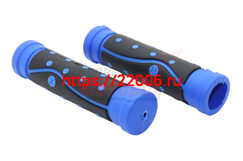 Ручки руля вело 120мм (пара) "Точка" чёрно-синие
