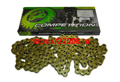 Цепь SFR (428H) SFR -130 зв. приводная усиленная, цв.ЗОЛОТО Цепь SFR (428H) SFR -130 зв. приводная усиленная, цв.ЗОЛОТО