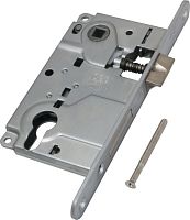 Корпус AGB (АГБ) врезного замка под цилиндр CENTRO B01025.50.06 ригель+защёлка (никель)