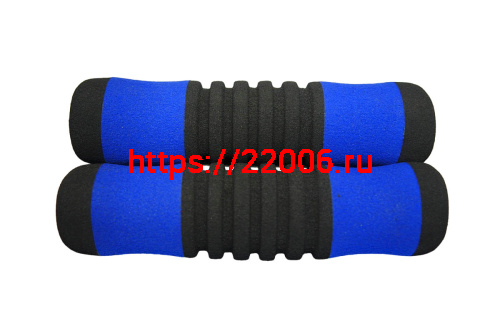 Грипсы для велосипеда 130мм, мягкие, синие с черным (HL- GR21-1) (порол.) Грипсы для велосипеда 130мм, мягкие, синие с черным (HL- GR21-1) (порол.)