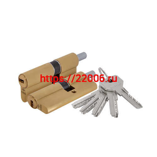 Цилиндровый механизм Cisa (Чиза) под вертушку ASIX OE302-19.00 (80 мм/30+10+40), ЛАТУНЬ