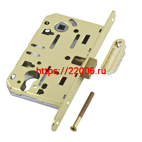 B06103.50.03.640 AGB (АГБ) Корпус врезного замка магнитный под цил. (латунь) MEDIANA POLARIS с отв. пл. (скин)