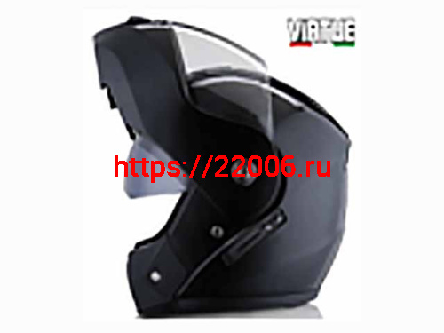 Мотошлем VIRTUE MD-903 трансформер с визором черный (S) Мотошлем VIRTUE MD-903 трансформер с визором черный (S)