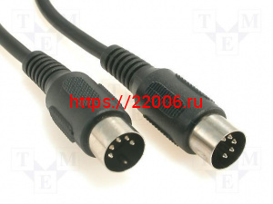 штекер DIN 5 - штекер DIN 5 1м шнур штекер DIN 5 - штекер DIN 5 1м шнур