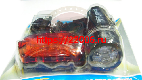 Фары Вело комплект, передняя №808 (фонарик) и задняя 603Т(бат.) фото 2 Фары Вело комплект, передняя №808 (фонарик) и задняя 603Т(бат.) фото 2